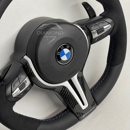 Volant Semi-Alcantara Carbone Blanc pour Série 5, 6, 7