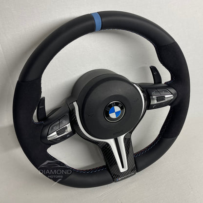 Volant Semi-Alcantara Carbone Blanc pour Série 5, 6, 7