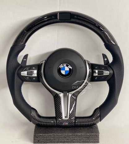 Volant carbone LED écran - Pour BMW séries 5, 6, 7