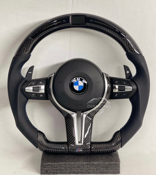 Volant carbone LED écran - Pour BMW séries 5, 6, 7